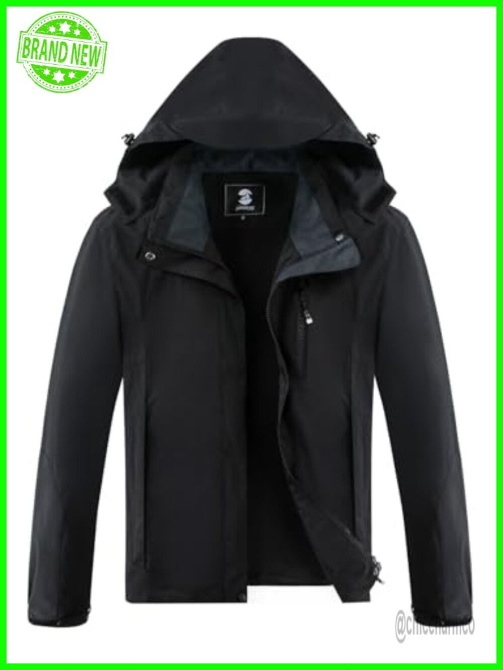 Waterproof Rain Jacket Lightweight Raincoat with Removable Hood